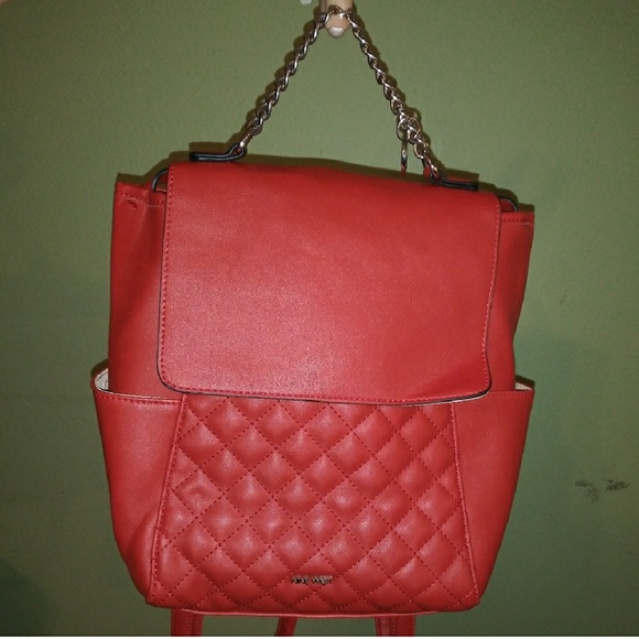 Nine West Handbags - Red backpack💋luxury vegan leather bag